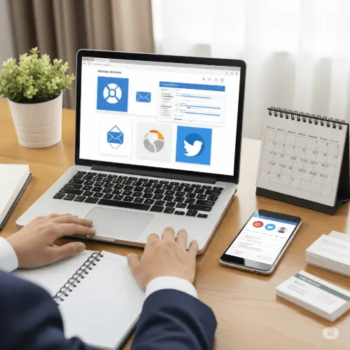 Virtual Assistant offering administrative, email, or social media help to busy business owners.